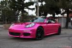 Porsche Panamera Pink Chrome by Impressive Wrap 2016 года
